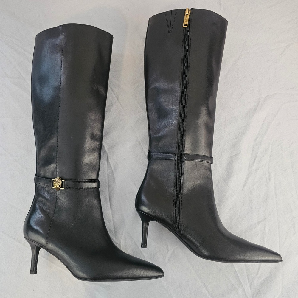 Kurt Geiger London 36.5 Kensington Flexi Black Leather Tall Heel Boot NWOT NWOB
